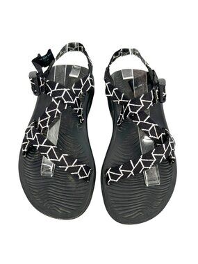 Chaco Womens ZX/2 Unaweep Classic Sandals Black White Geometric Pattern Size 8
